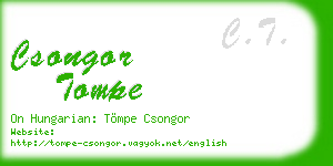 csongor tompe business card